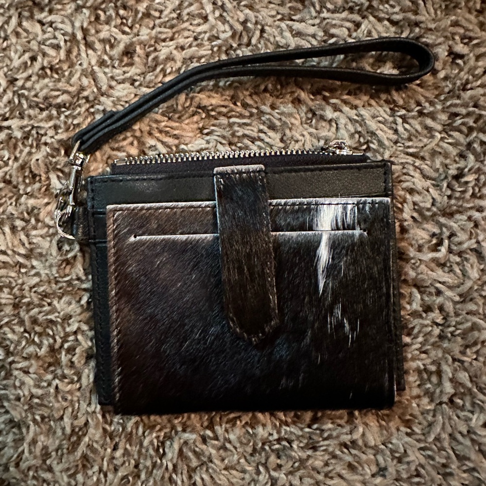 Cowhide wristlet